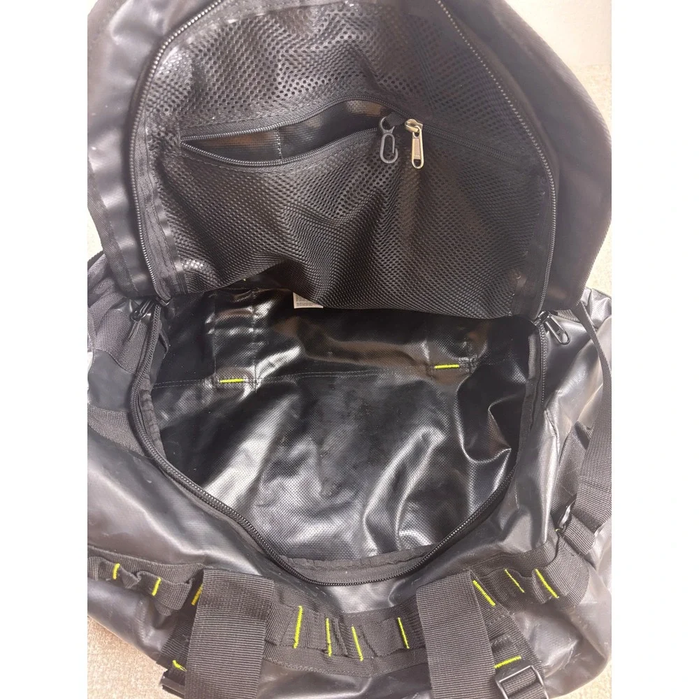 The North Face Base Camp Duffel Bag Black Yellow Large Backpack Straps Travel